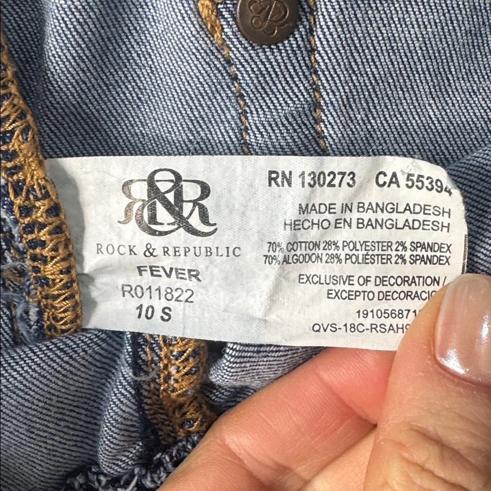 Rock & Republic Denim Jeans Blue Stretch Size 10 - Picture 8 of 9